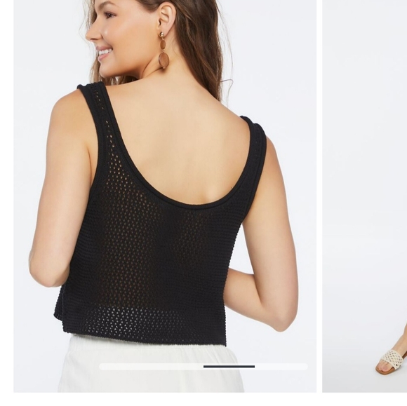 Sheer Crochet tank top Large Nwt - Picture 3 of 6